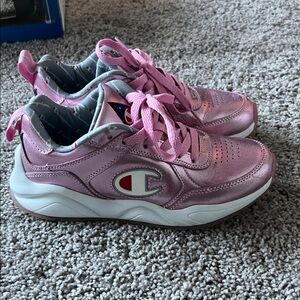 Champion Kids 5 Adult 7 Metallic Pink Sneakers